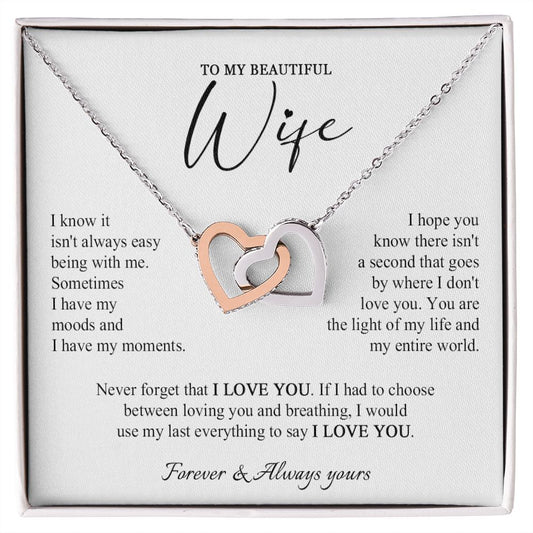 558D Beautiful Wife Necklace, Gift for Wife Necklace from Husband, Wife Birthday Gift