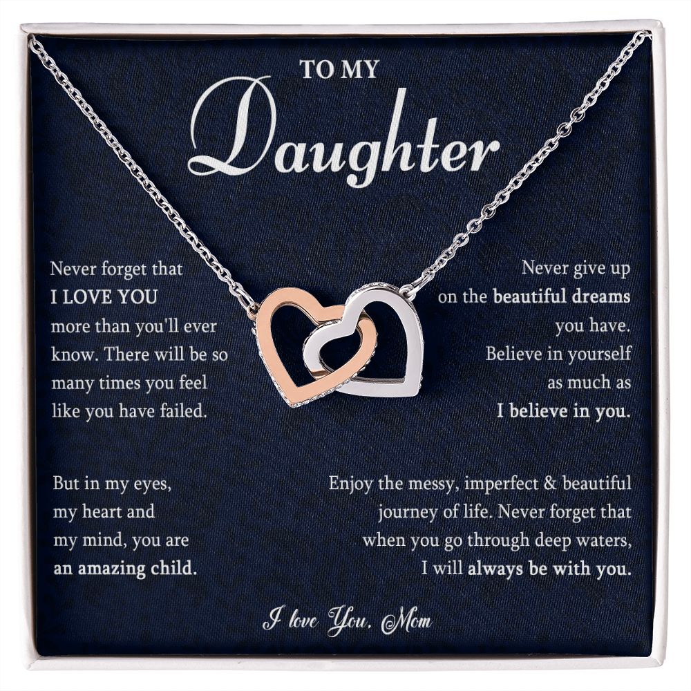 531D To My Daughter Necklace, Gift for Daughter from Mom, Daughter Love Necklace Gift