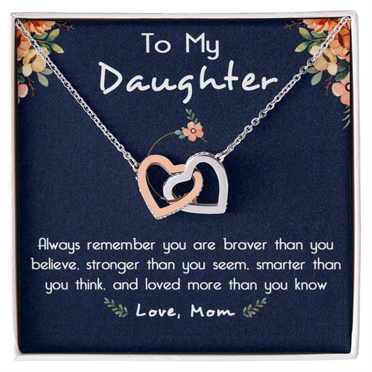 116D To My Daughter Necklace, Gift For Daughter From Mom, Birthday Gifts, Xmas Gift
