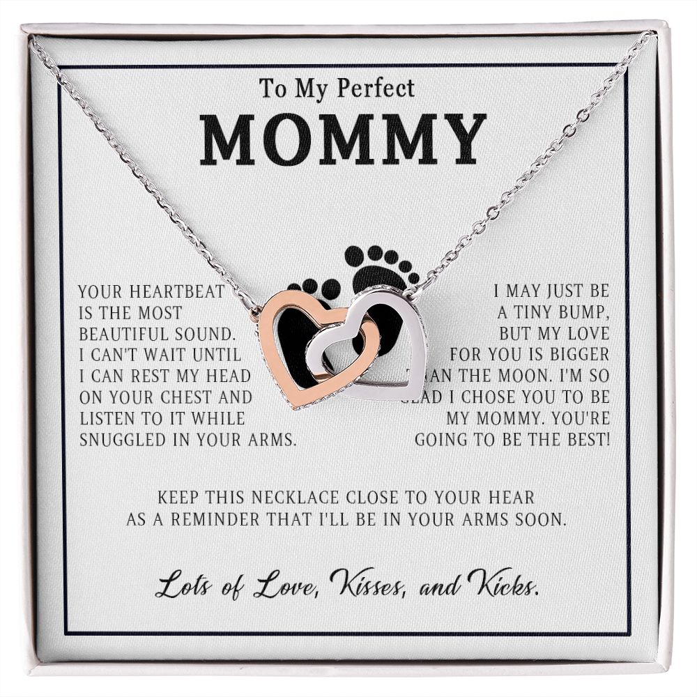 579D New Mom Necklace, Gift from Baby Bump, Baby Shower Party Gifts, Mother Necklace