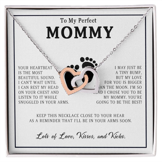 579D New Mom Necklace, Gift from Baby Bump, Baby Shower Party Gifts, Mother Necklace