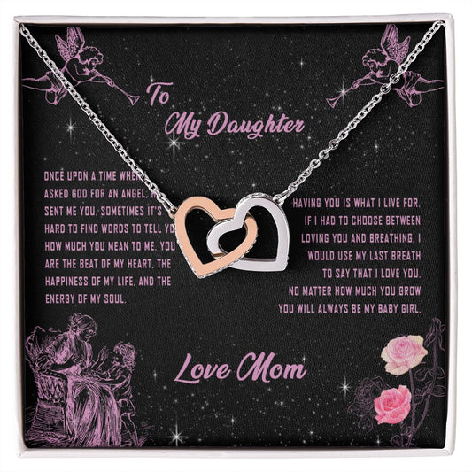 101D To My Daughter Necklace, Gift for Daughter from Mom, Daughter Necklace Gift
