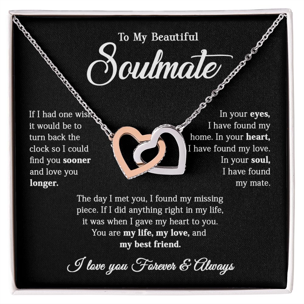 616D To My Soulmate Necklace, Gift for Wife, Girlfriend, Valentine Gift,Birthday Gift