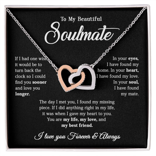 616D To My Soulmate Necklace, Gift for Wife, Girlfriend, Valentine Gift,Birthday Gift