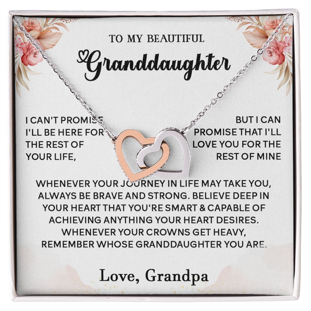 434D To My Granddaughter Necklace, Birthday Gift For Granddaughter, Christmas Gifts