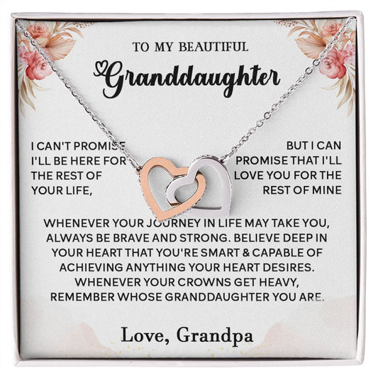 434D To My Granddaughter Necklace, Birthday Gift For Granddaughter, Christmas Gifts