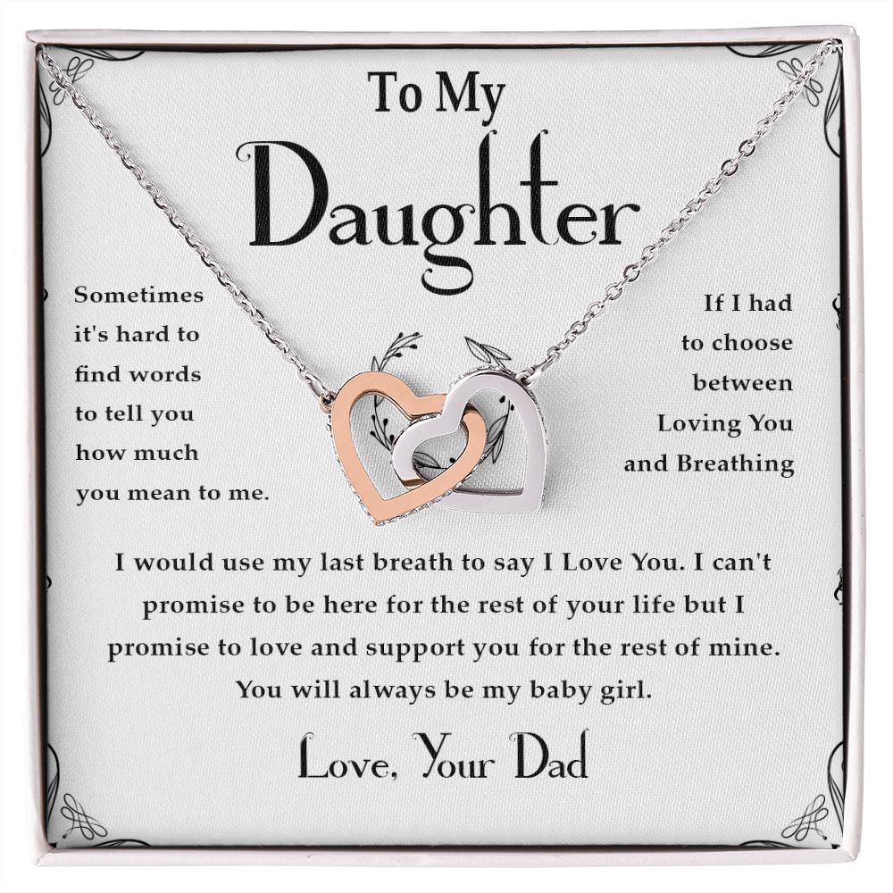 37D Necklace Gift For Daughter, Gift From Dad, Father Daughter Gift, Birthday Gift