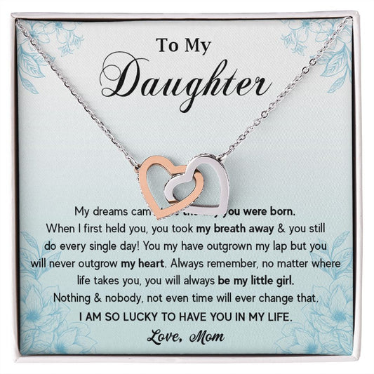 574D To My Daughter Necklace, Gift for Daughter from Mom, Mother Daughter Necklace
