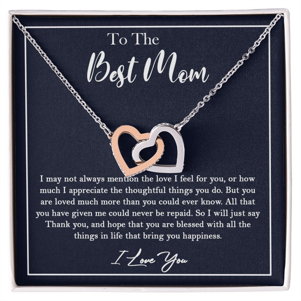 436D To My Best Mom Necklace, Gift For Mom from Son or Daughter, Birthday Xmas Gift