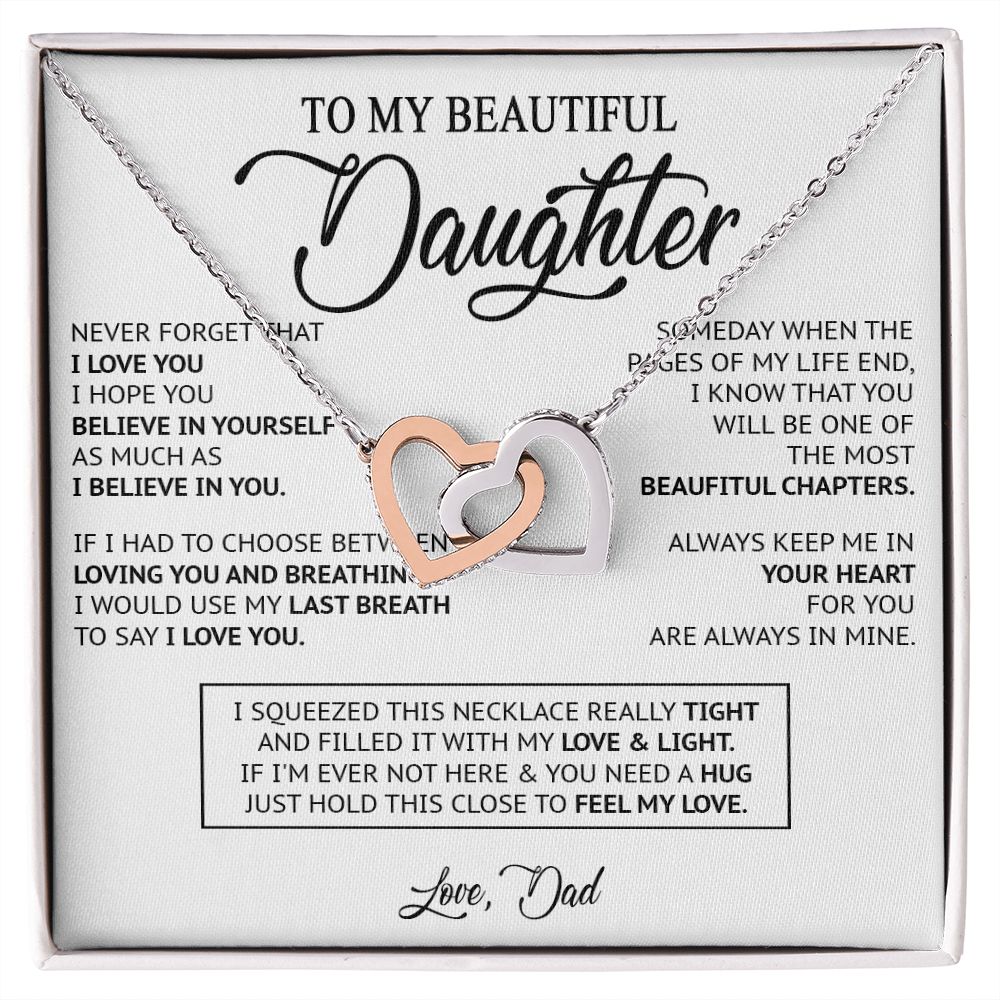 479D To My Daughter Necklace, Birthday Gift For Daughter From Dad, Xmas Gifts for Her