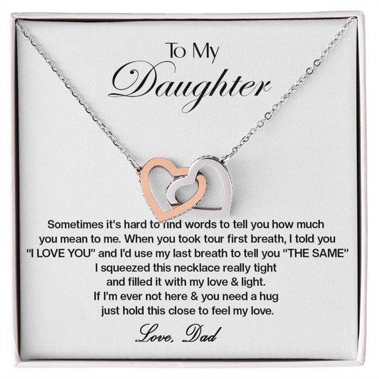 453D To My Daughter Necklace,Xmas Gift For Daughter From Dad,Daughter Father Necklace