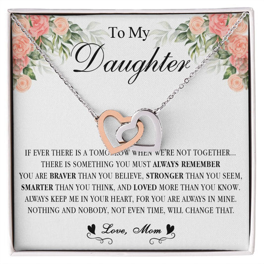 539D Gift For Daughter From Mom, To My Daughter Necklace, Daughter Mother Necklace