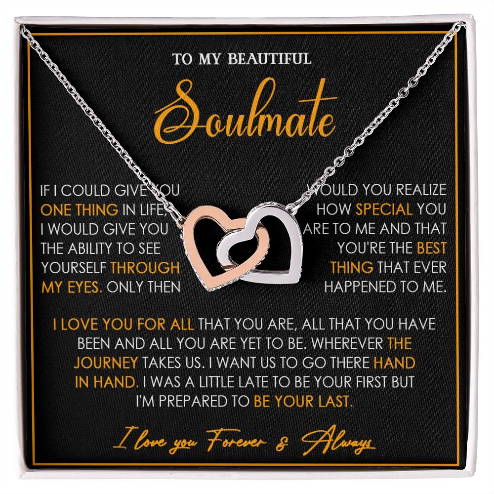 459D To My Soulmate Necklace, Gift For Wife Girlfriend From Husband, Xmas, Birth Gift