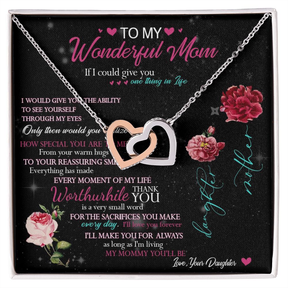 429D To My Beautiful Mom Necklace Mothers Day Gift From Daughter, Gift Birthday For Mom