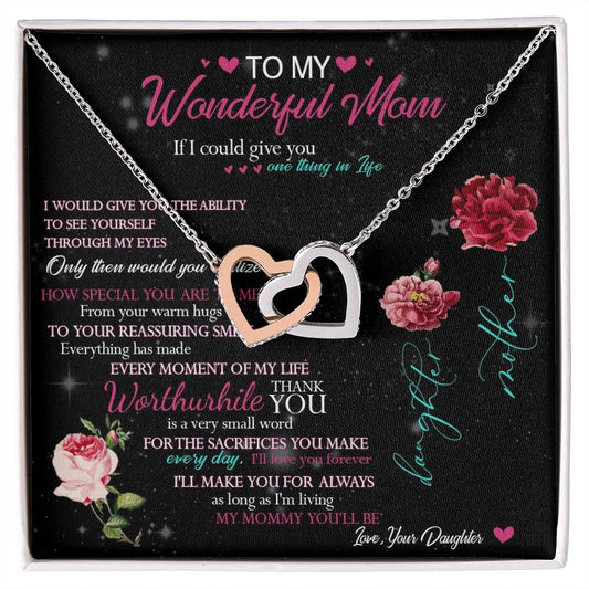 429D To My Beautiful Mom Necklace Mothers Day Gift From Daughter, Gift Birthday For Mom