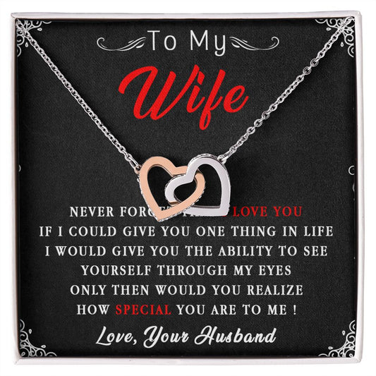 87D To My Wife Necklace, Necklace Gift For Wife, Anniversary Gift, Birthday Gift