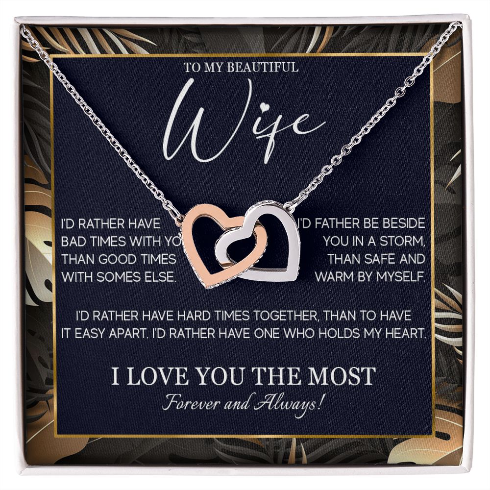 554D Gifts For Wife Romantic, Wife Birthday Gifts, To My Wife Necklace From Husband