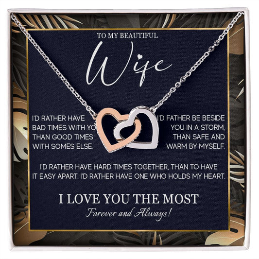 554D Gifts For Wife Romantic, Wife Birthday Gifts, To My Wife Necklace From Husband