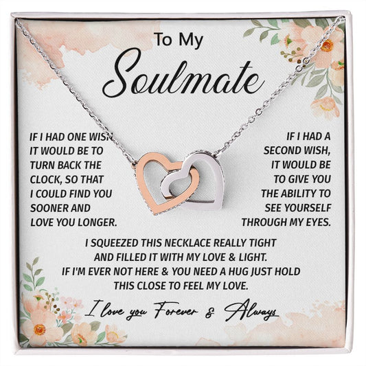 603D To My Soulmate Necklace, Valentine Gifts For Her, Xmas Gift For Girlfriend Wife