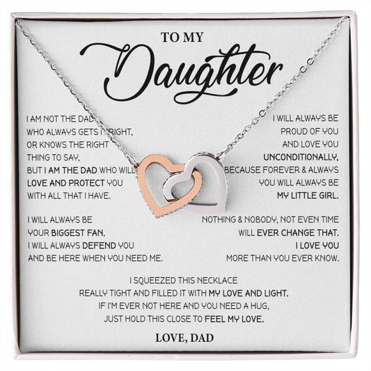 500D To My Daughter Necklace, Love Knot Pendant Necklace, Daughter Gift from Dad