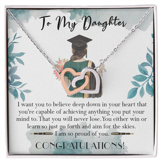 405D To My Daughter Necklace, Congratulations Gift 2022, Graduation Necklace Daughter
