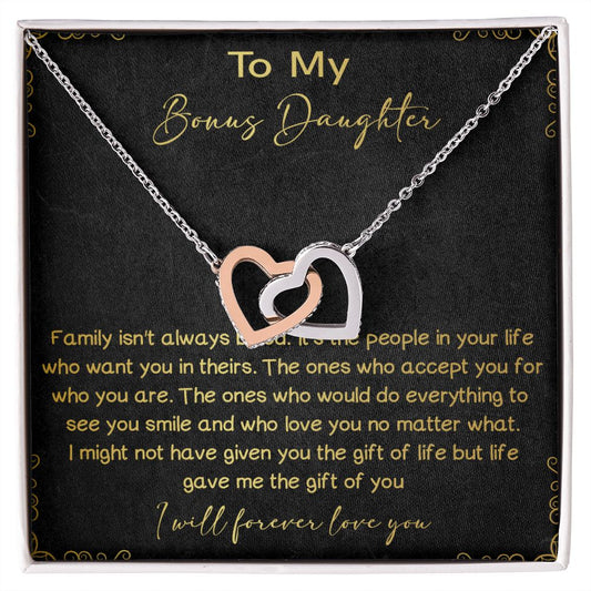 32D To My Bons Daughter Necklace, I Will Forever Love You, Gift Birthday, Holiday