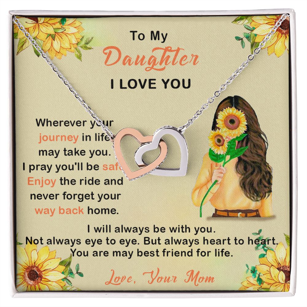 409D To My Daughter I Love You Necklace, Gift From Mom For Daughter, Gift Birthday