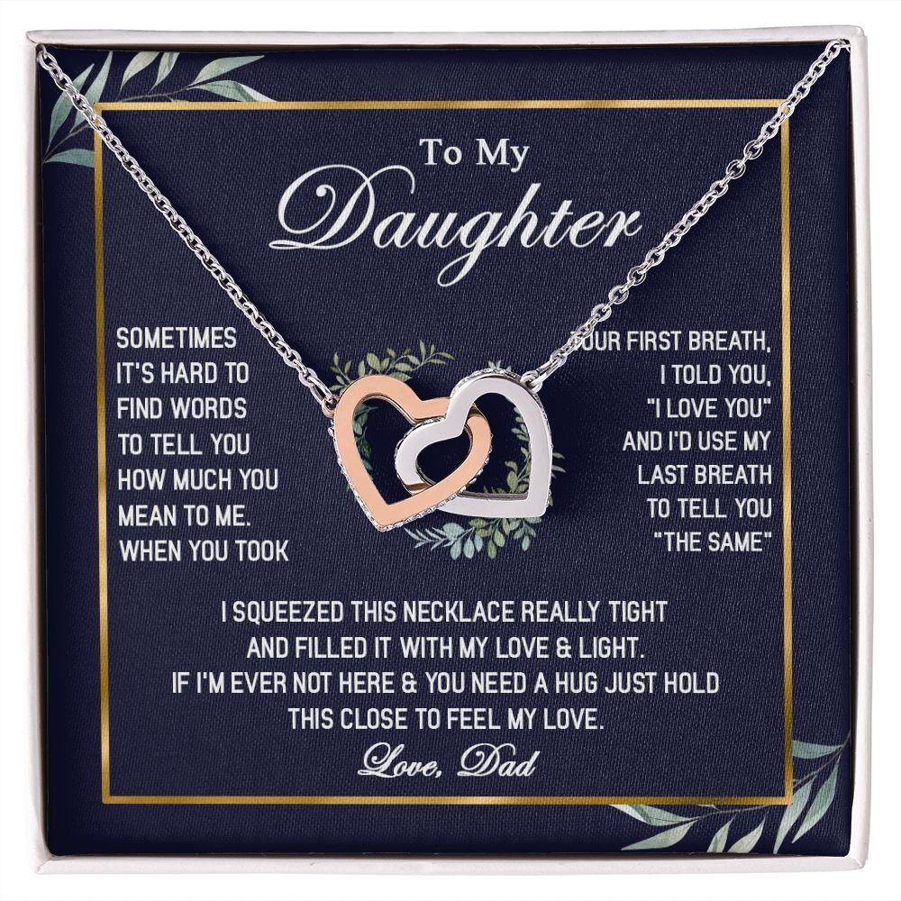 463D To My Daughter Necklace, Gift For Daughter From Dad, Daughter Father Necklace