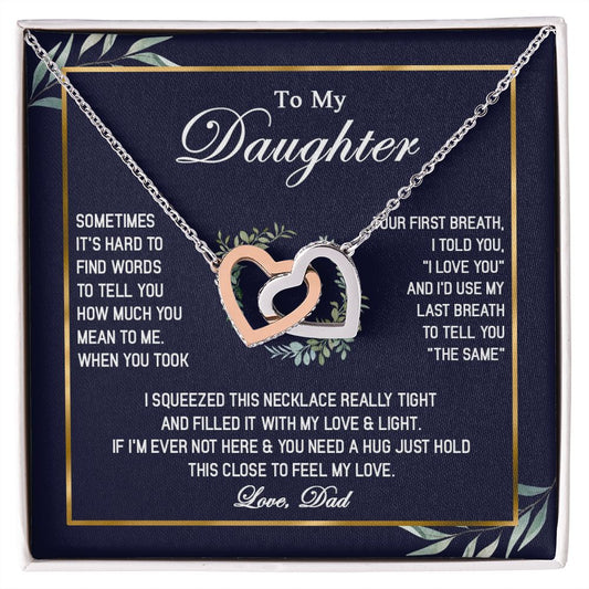463D To My Daughter Necklace, Gift For Daughter From Dad, Daughter Father Necklace