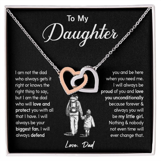 451D To My Daughter Necklace, Gift For Daughter From Dad, Gift Birthday, Christmas