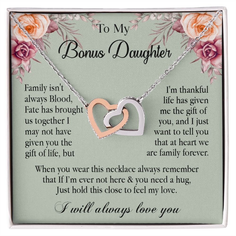 632D To My Bonus Daughter Necklace, Gift Birthday, Gift Ideas, Daughter Necklace