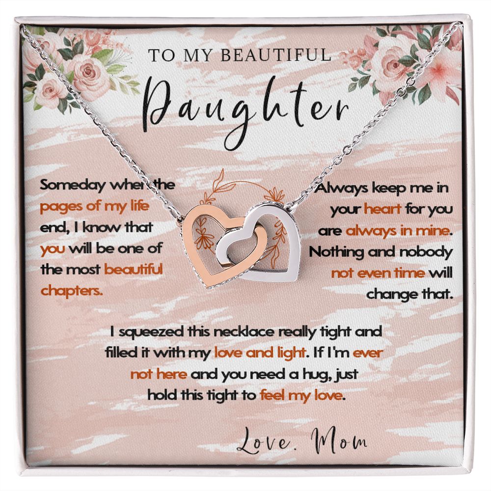 108D To My Beautiful Daughter Necklace, Gift For Daughter,Christmas Gift To Daughter