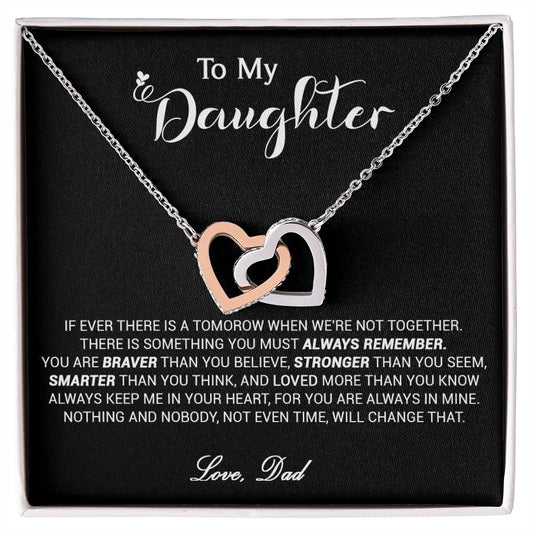 433D To My Daughter Necklace, Daughter Father Necklace, Daughter Xmas Gift From Dad