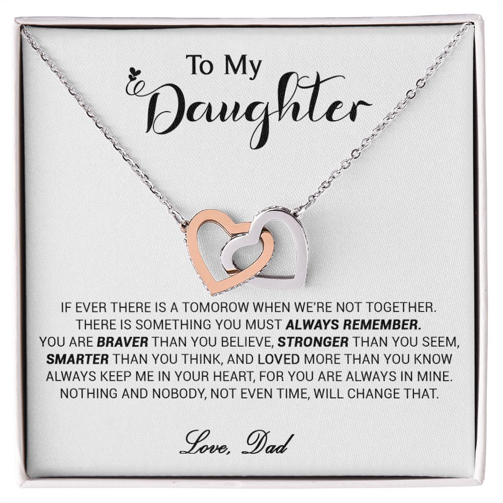 440A To My Daughter Necklace, Birthday Gift For Daughter From Dad, Christmas Gift