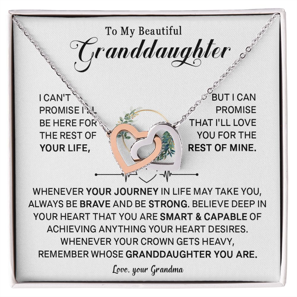 542D To My Granddaughter Necklace, Xmas Birthday Gift For Granddaughter from Grandma
