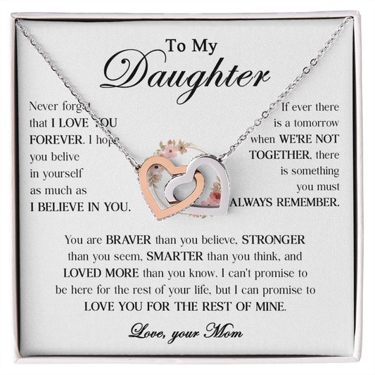 456D To My Daughter Necklace, Gift From Dad For Daughter, Gift Birthday, Christmas