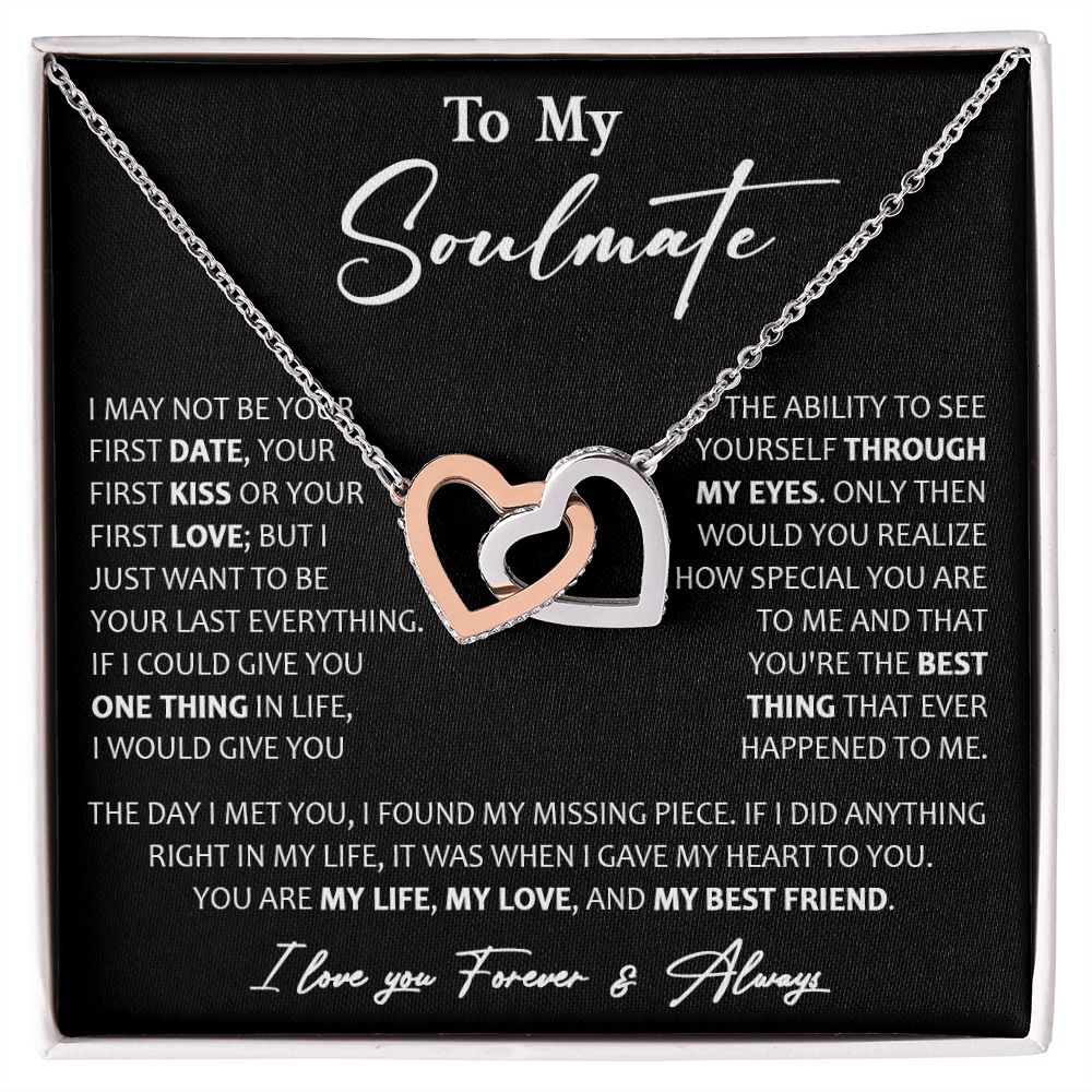 460D To My Soulmate Necklace, Christmas, Valentine Gift For Her, Gift For Soulmate