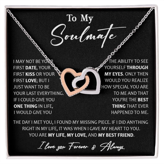 460D To My Soulmate Necklace, Christmas, Valentine Gift For Her, Gift For Soulmate