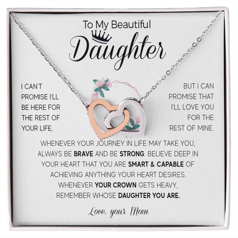 566D To My Daughter Necklace, Daughter Birthday Gifts For Daughter from Mom, Mother