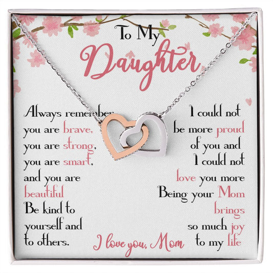 28D To My Daughter Necklace, Daughter Mother Necklace, Daughter Gift from Mom