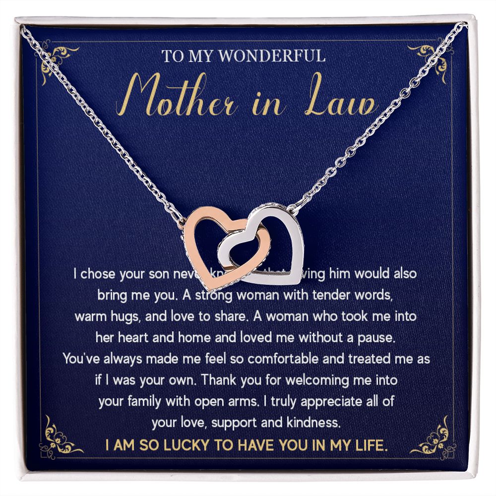 524D To My Mother in Law Necklace from Daughter, Gift to Mother-in-Law Necklace Love