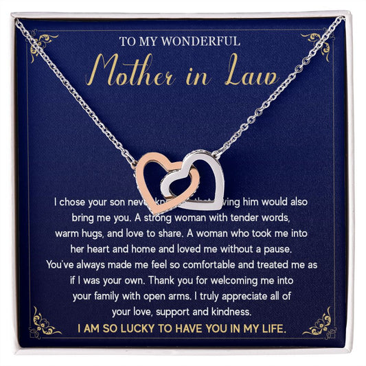 524D To My Mother in Law Necklace from Daughter, Gift to Mother-in-Law Necklace Love