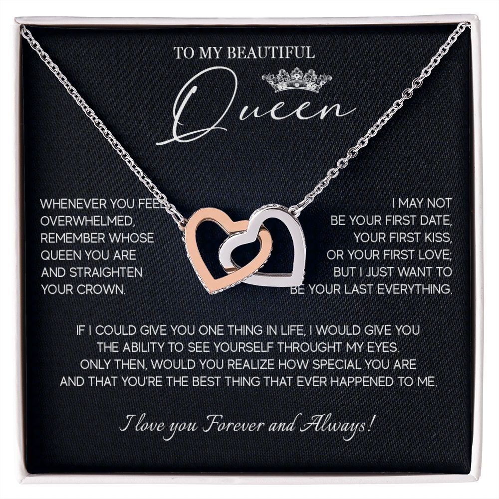 555D Necklace To My Soulmate, Queen Necklace Birthday Gifts For My Wife, Girlfriend