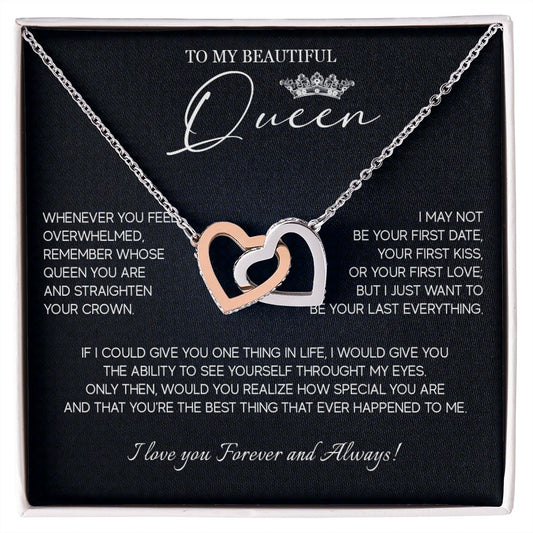 555D Necklace To My Soulmate, Queen Necklace Birthday Gifts For My Wife, Girlfriend