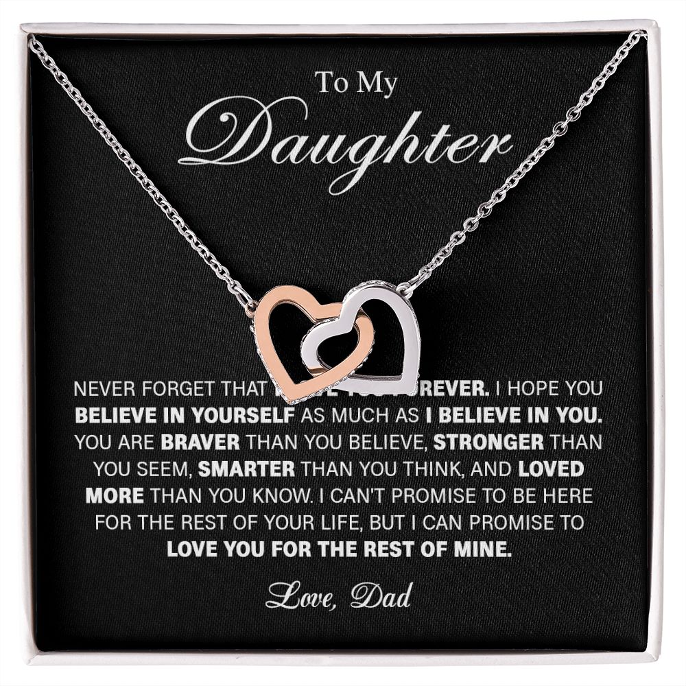 627D To My Daughter Necklace, Gift For Daughter from Dad, Birthday Gift For Daughter