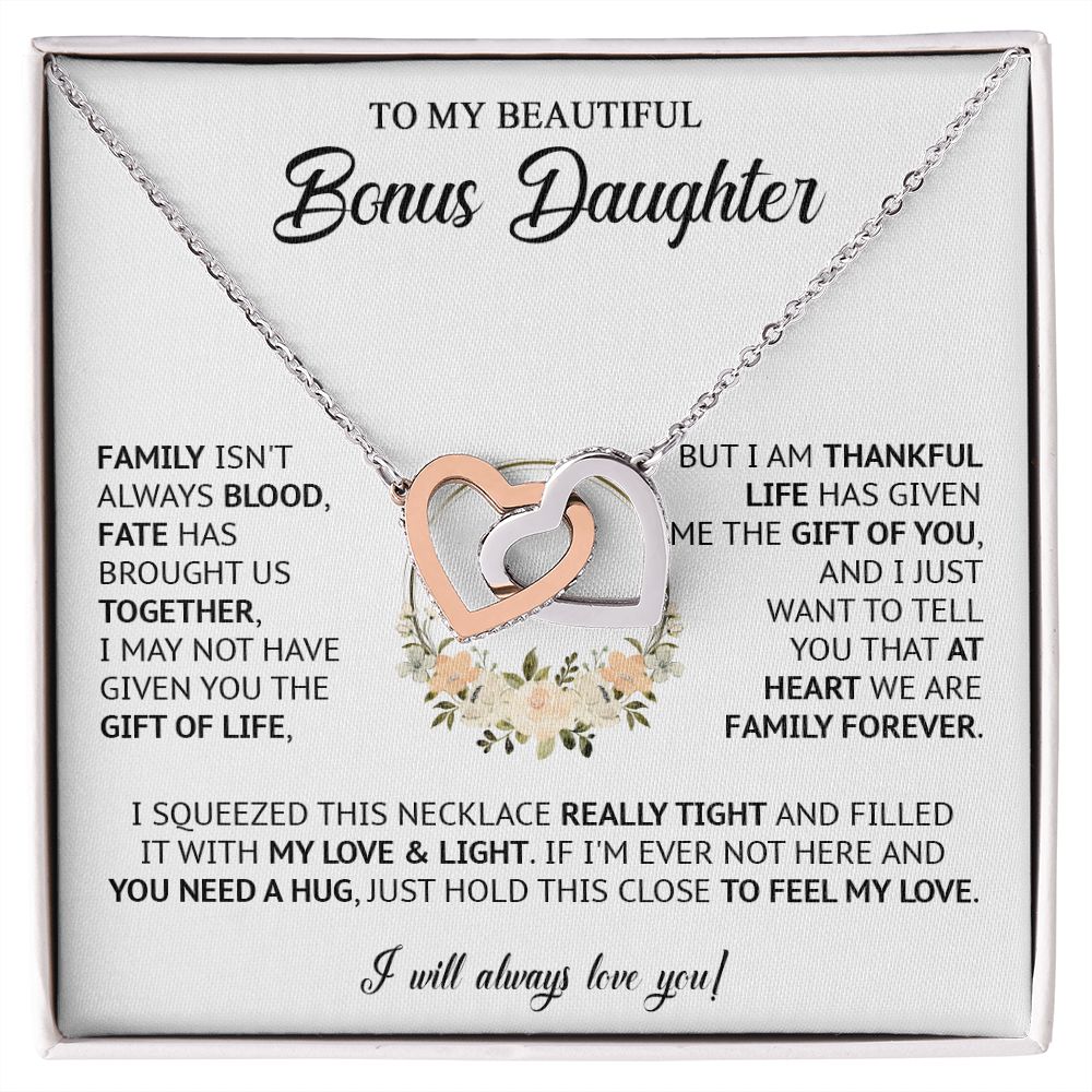 585D Bonus Daughter Necklace, Birthday Gift for Daughter from Dad Mom, Step Daughter