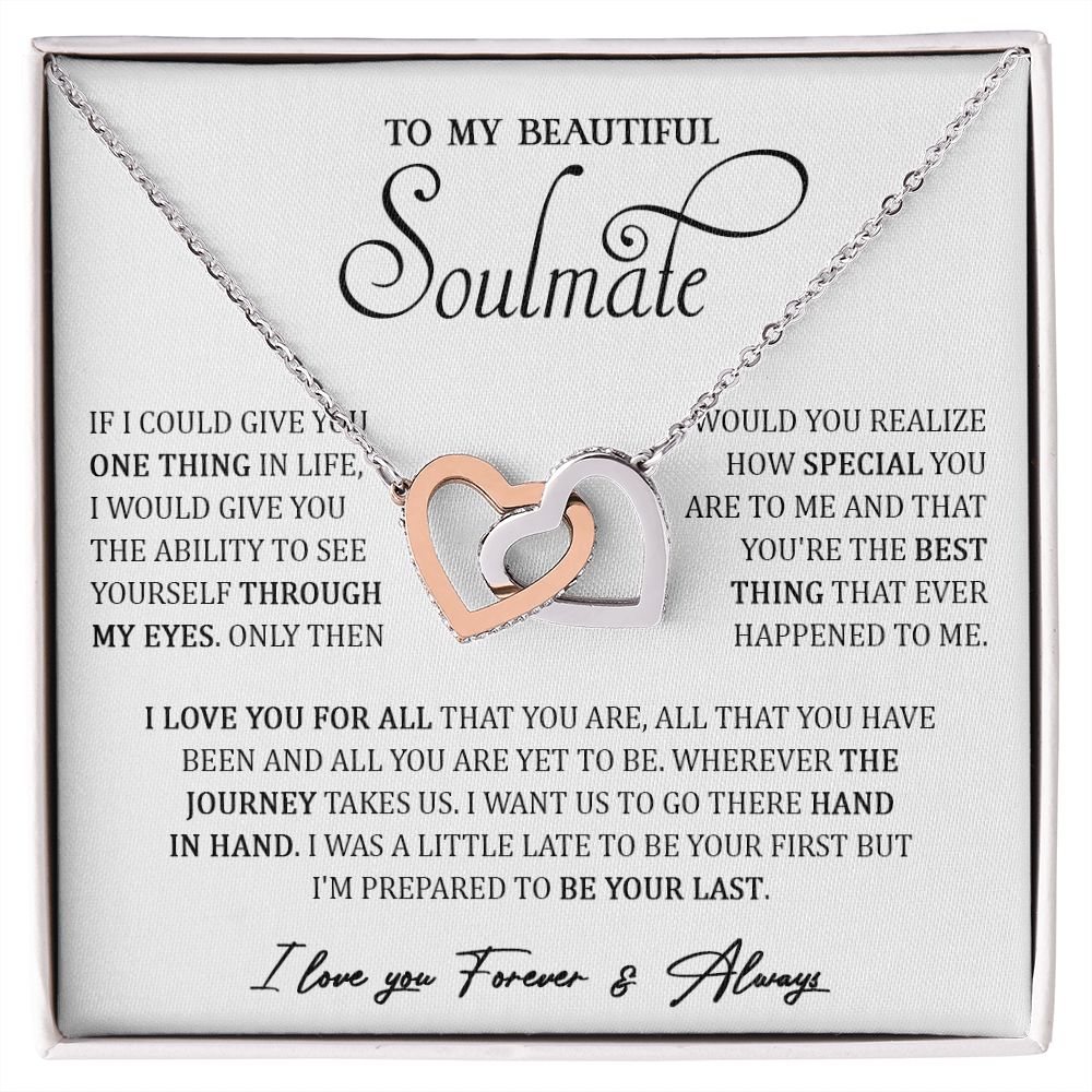454D To My Soulmate Necklace,Necklace Gift For Wife Girlfriend From Husband,Xmas Gift
