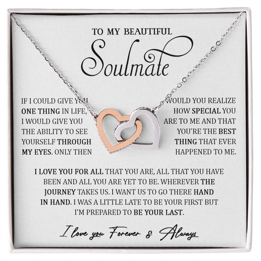 454D To My Soulmate Necklace,Necklace Gift For Wife Girlfriend From Husband,Xmas Gift
