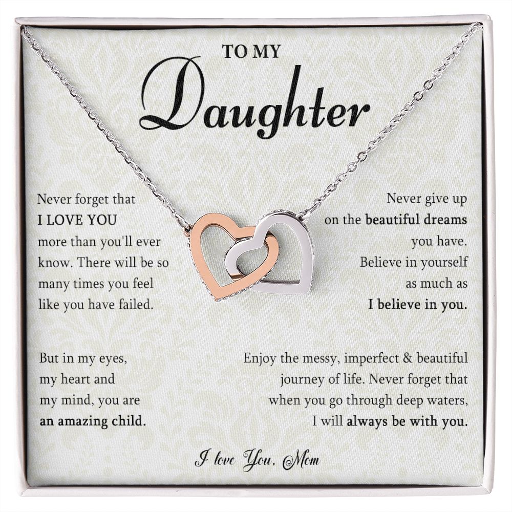 529D Gift for Daughter from Mom, To My Daughter Necklace, Daughter Birthday Gift