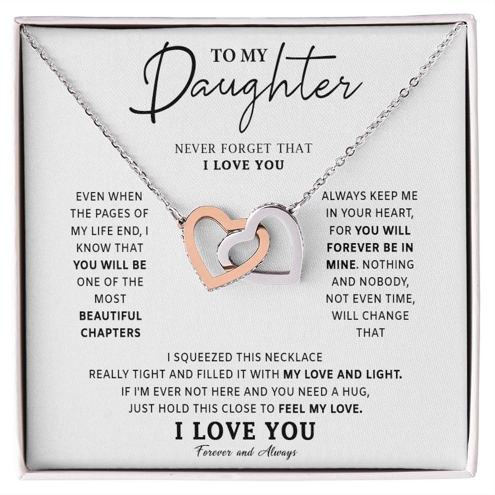 532D To My Daughter Love Necklace, Birthday Gift For Daughter, Daughter Necklace